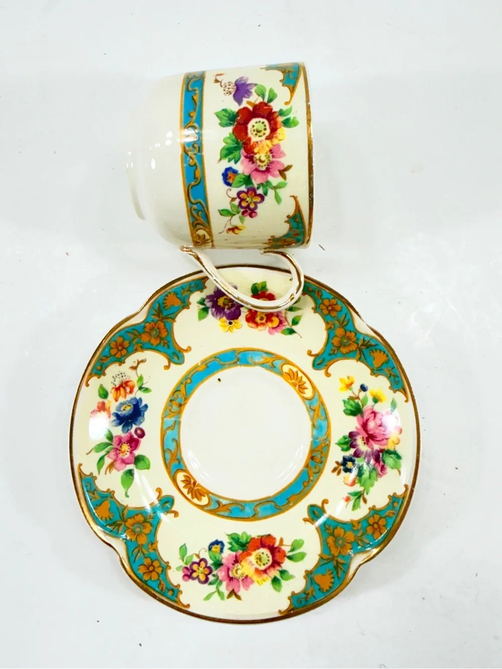 Antique 1920s Pareek Johnson Bros Belgravia England Tea Cup and Saucer Set